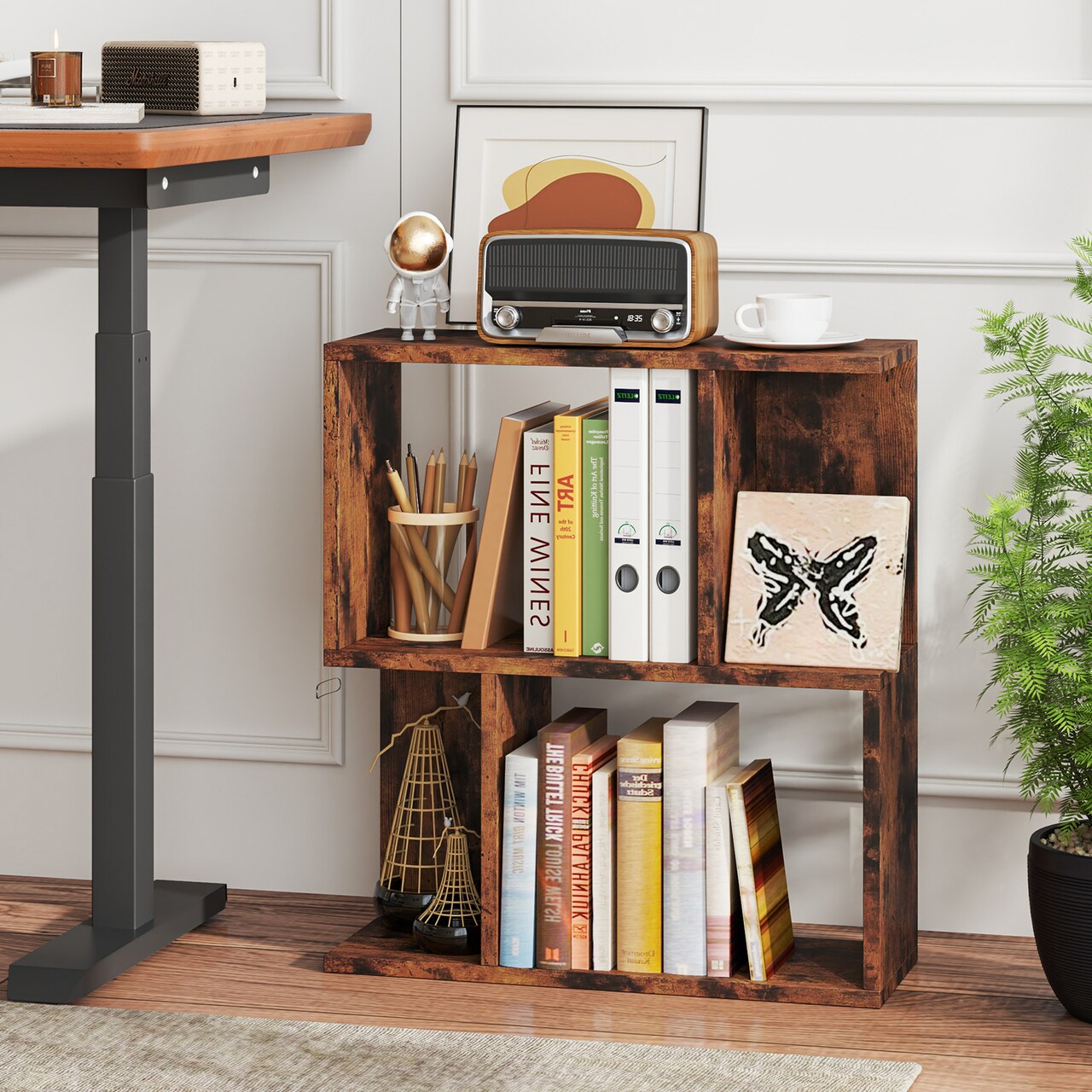 3-Tier Freestanding Display Bookshelf with Open Storage Space Ideal for Entryways or Living Rooms